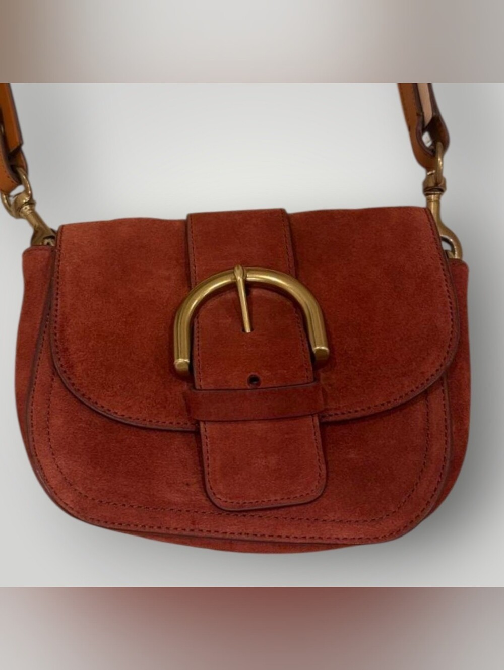 J.Crew Crossbody Buckle Bag in Italian Suede (Item J7204) NWT - Picture 6 of 8
